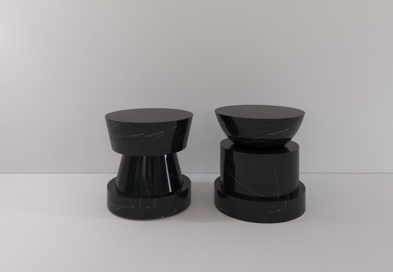 Pawn Marble Side Table/ Stool