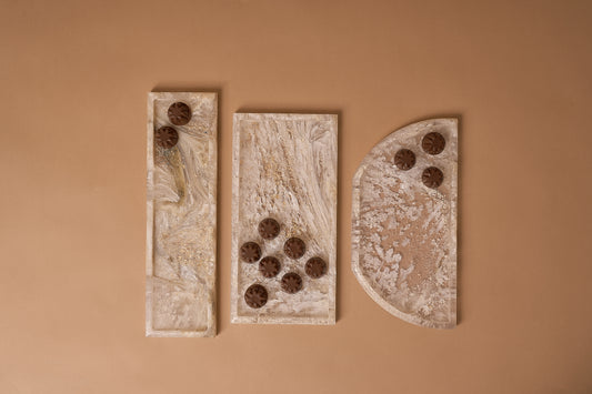 Chess Platters in Eggshells